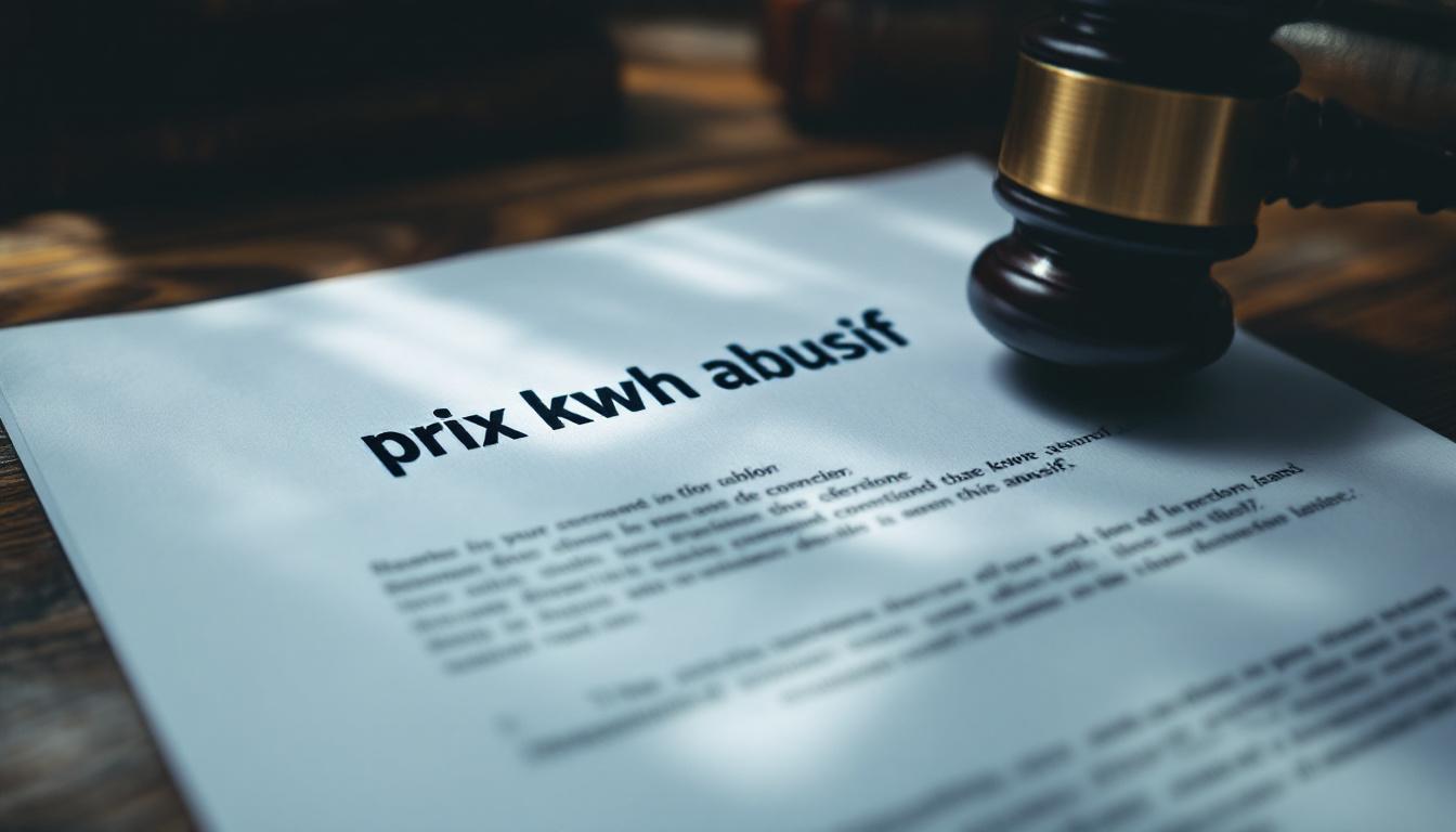 Prix kwh abusif : recours juridiques et démarches à suivre